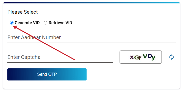 Aadhar VID Generate